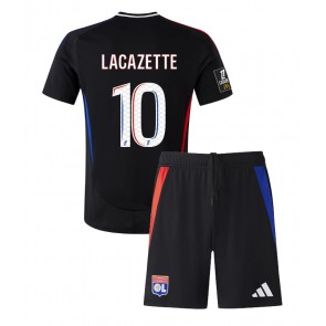 Olympique Lyonnais Alexandre Lacazette #10 Borta Kläder Barn 2024-25 Kortärmad (+ Korta byxor)